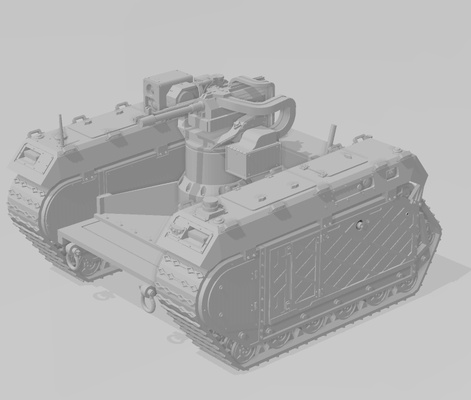 fictional 35 scale themis ugv w rws look-alike 3d print model - Mito3D