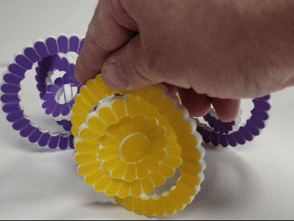 zappeln Blume Untersetzer Küche Frühling Spielzeug rotieren drucken Ort 3d print model - Mito3D