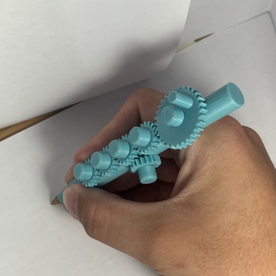 agitarsi ingranaggio penna v3 gadget assemblaggio bic annoiato classe classi giocattolo riduttore ingranaggi si sposta in movimento penne astuccio guaina scuola scrivi scrittura 3d print model - Mito3D