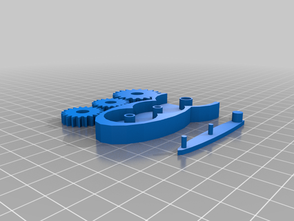 agitarse engranajes juego 3d impresora montaje principiante fácil impresión juguete engranaje caja cambios Mano mecánico inicio juguetes 3d print model - Mito3D