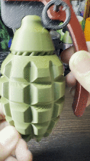 agiter grenade impression endroit jouet soutenir armée cosplay 3d print model - Mito3D