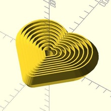 fidget heart art math openscad customizer toy 3d print model - Mito3D