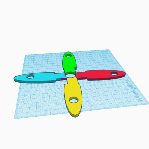 fidget spinner 4 lados juego de juguete 3D print model - Mito3D