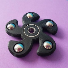fidget giratório 5 ramos de bolas 127 mm 12 polegadas jogo rolamento esferas mão mecânico brinquedos 3d print model - Mito3D