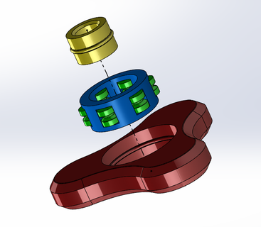 zappeln Spinner Spielzeug Ball Lager Walze Walzen rollen Spinnen Zylinder Spaß 3d print model - Mito3D