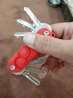 fidget swiss army keychain edc engineering spinner keys tinkercad useful keychains 3d print model - Mito3D