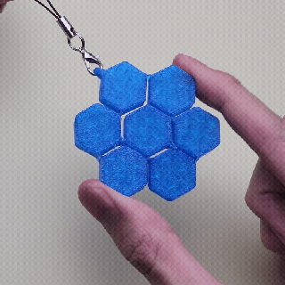 kıpır oyuncak anahtarlık esnek malzeme Sanat 3d print model - Mito3D