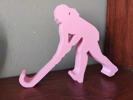 field hockey cellular support passionate pink 3d print model - Mito3D