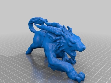 fierce creature makerbotdigitizer scan art 3d print model - Mito3D