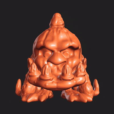 feroz abóbora dragger jogos 3d personagem bruxas monstro assustador jack o' lantern criatura junta modelagem fera monstruoso 3d print model - Mito3D