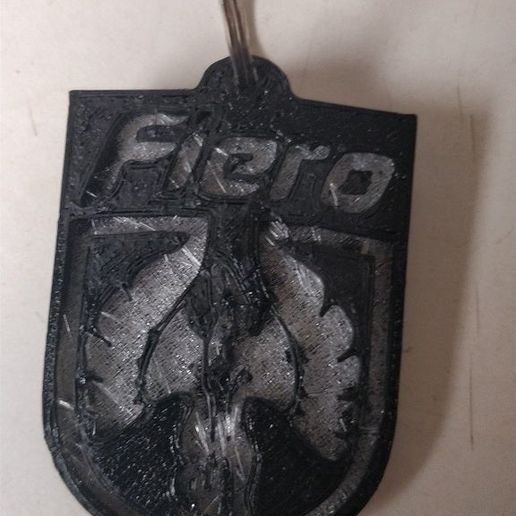 fiero badge clé chaîne bijoux porte clés 3D print model - Mito3D