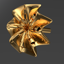 fiesta candella earrings jewelry flower twist 3d print model - Mito3D