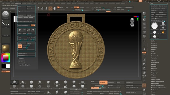 fifa 2022 Meister Medaille Schmuck Medaillen Wandlampen Leder Sport Fußball Welt Argentinien 3d print model - Mito3D