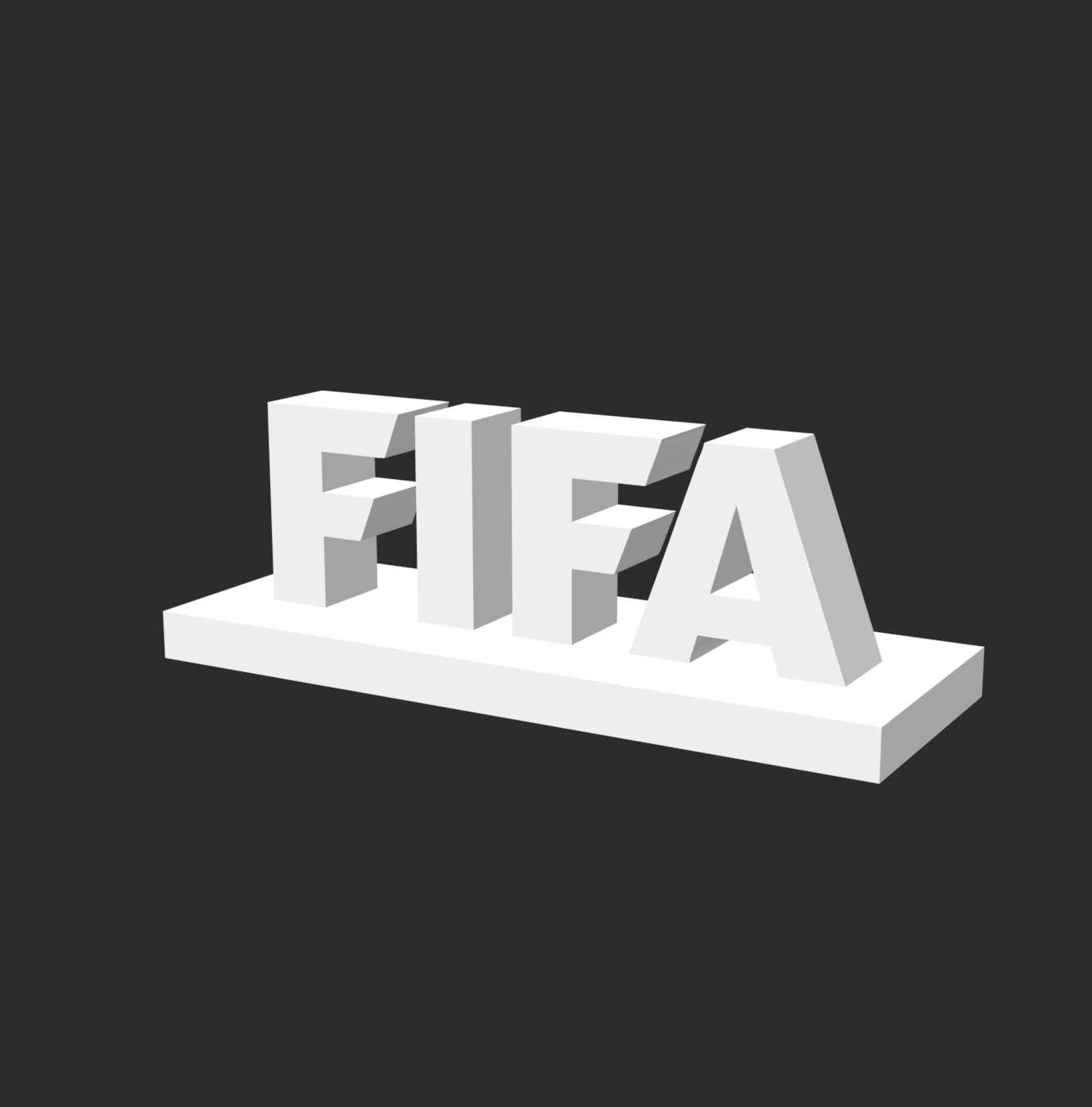 fifa logo ea cartello trofeo 3D print model - Mito3D