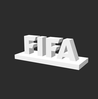 fifa logo ea sign trophy 3d print model - Mito3D