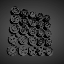 fifteen52 rims collection brakes tires hot wheels cars low poly 3d print model - Mito3D