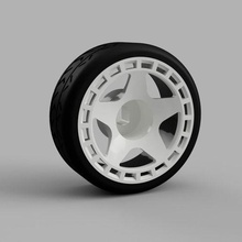 fifteen52 turbomac wheel wltoys k989 k969 game mini-z rcdrift k9x9 miniz scale tire 1 24 28 3d print model - Mito3D