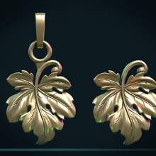 fig leaf charm pendant akant plant nature jewelry 3d print model - Mito3D