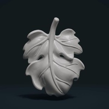 la hoja de higuera joyería el follaje bordado planta barroco naturaleza 3d print model - Mito3D
