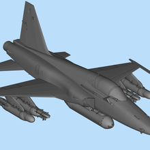 combatiente jet aeronave militar 3d print model - Mito3D