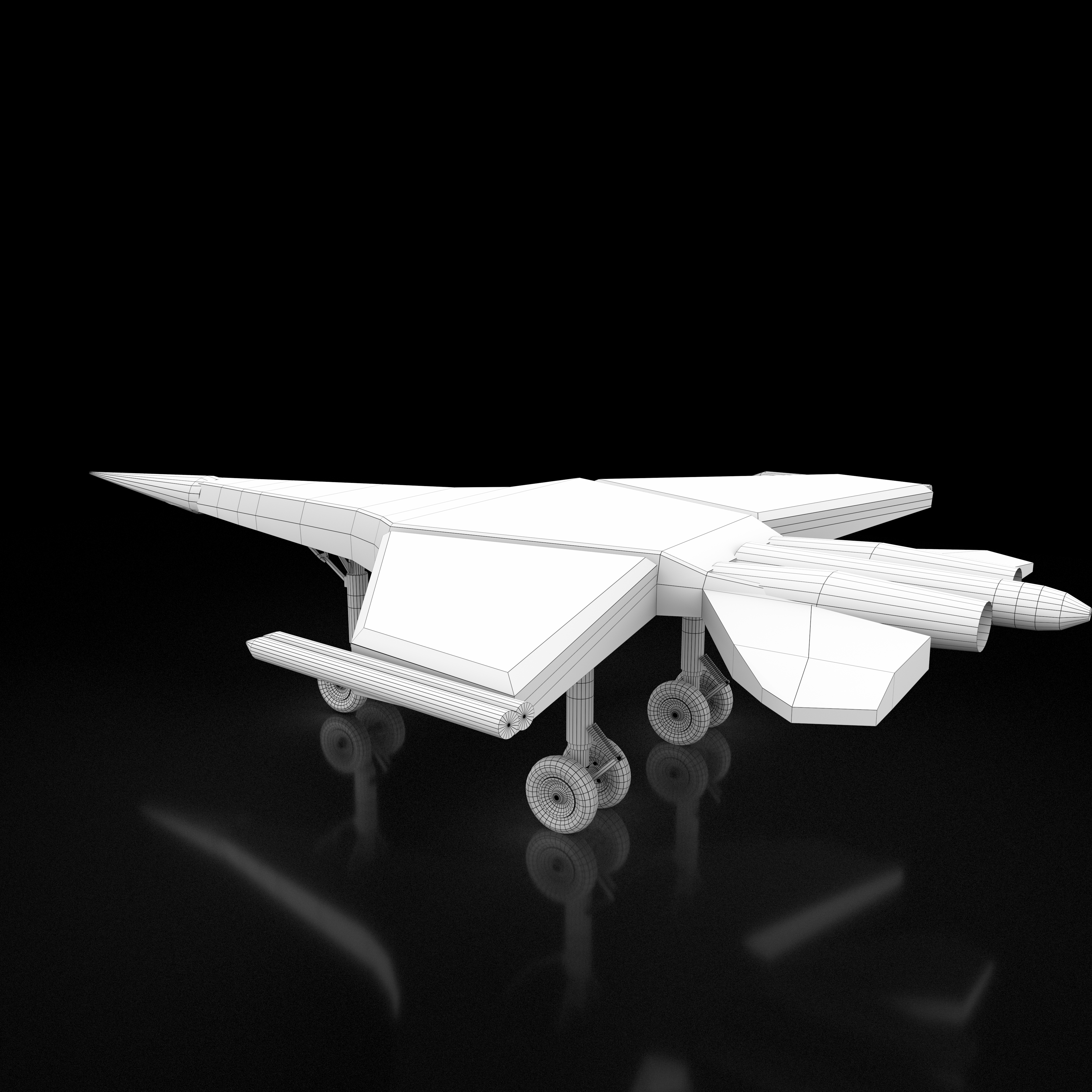 combattant avion art 3D print model - Mito3D