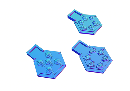 combattente tokens group 6 pieno spinta nave stellare combattenti 3d print model - Mito3D
