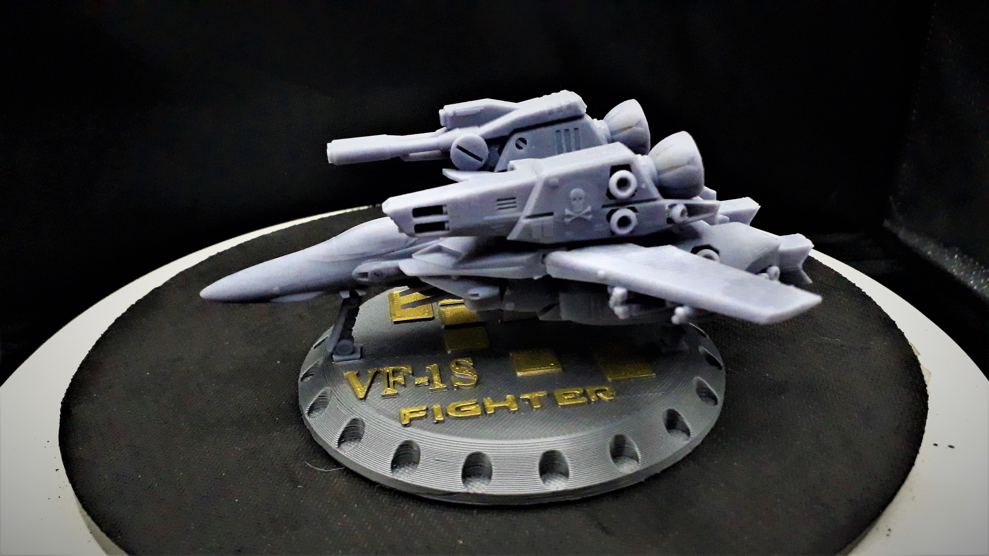 fighter vf-1s - macross robotech static figure super-varitech varitech valkyrie mecha robot cartoon anime toys battroid gerwealk highpoly vehicle 3D print model - Mito3D