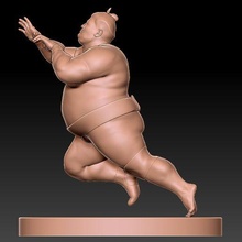 fighting sumo fight sumoringer sum competition wrestling wrestler overweight 3d print model - Mito3D