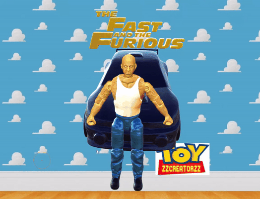 figura vin diesel art 3d print model - Mito3D