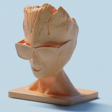 figure art character miniature wood figure groot 3d print model - Mito3D