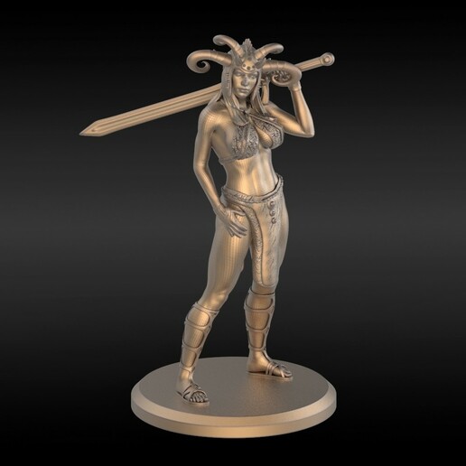 figure5 Kadın kız minyatür heykel şekil Sanat deko anime 3D print model - Mito3D