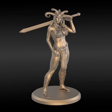 figure5 woman girl miniature statue figure art deco anime 3d print model - Mito3D