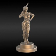 figure7 mujer niña miniatura estatua figura Arte deco anime 3d print model - Mito3D