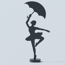 a figura arte miniatura contorno mulher bailarino ballet dançarina 3d print model - Mito3D