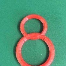 figure 8 split ring diy 3d print model - Mito3D