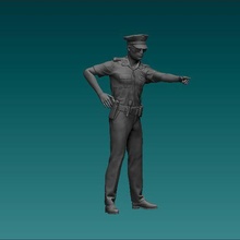 figura americano polizia uomo codice n271 arte giocattoli umano pressofuso hotwheels 3d print model - Mito3D