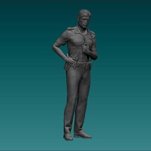 figura americano polizia uomo codice n276 arte giocattoli umano pressofuso hotwheels 3d print model - Mito3D