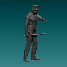 figura americano polizia uomo codice n283 arte giocattoli umano pressofuso hotwheels 3d print model - Mito3D