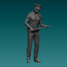figura americano polizia uomo codice n287 3d print model - Mito3D