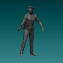 figura americano polizia uomo codice n289 arte giocattoli umano pressofuso hotwheels 3d print model - Mito3D