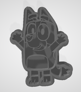 figure bluey kitchen cookie cutter lively 3d print model - Mito3D