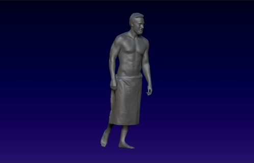 figure casual man shower 462 Art character diecast woman 3d print model - Mito3D