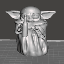 Zahl betrunken Yoda 3d print model - Mito3D