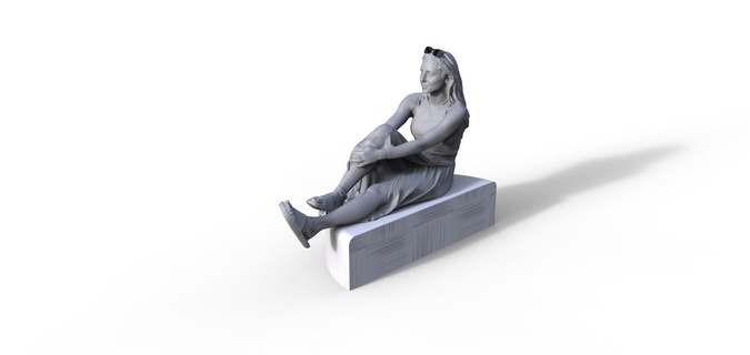 figure lea type b 1 10 model making ship diorama woman girl 3d print model - Mito3D