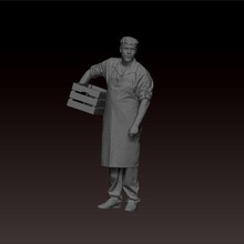 figura maestro chef uomo codice 377 3d print model - Mito3D