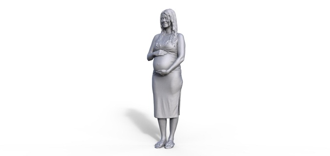 figure pregnant woman diorama railroad model making advertising ship 3d print model - Mito3D
