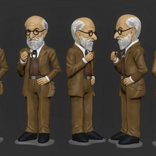 Zahl Sigmund Freud 3d print model - Mito3D