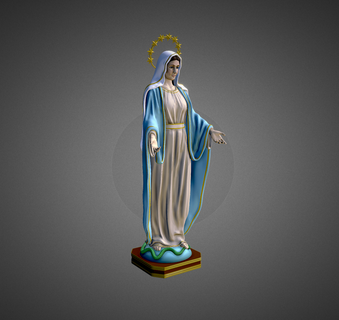 figura Virgen dama paz imagen maria María Dios escultura estatua 3d print model - Mito3D
