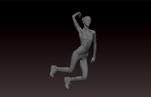 figura voleio mulher personagem humano homem casual 3d print model - Mito3D