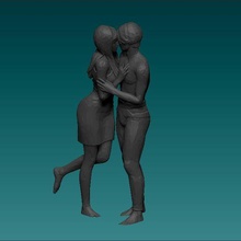 figura giovane coppia codice n292 arte giocattoli uomo polizia umano pressofuso hotwheels ragazzi calcio 3d print model - Mito3D